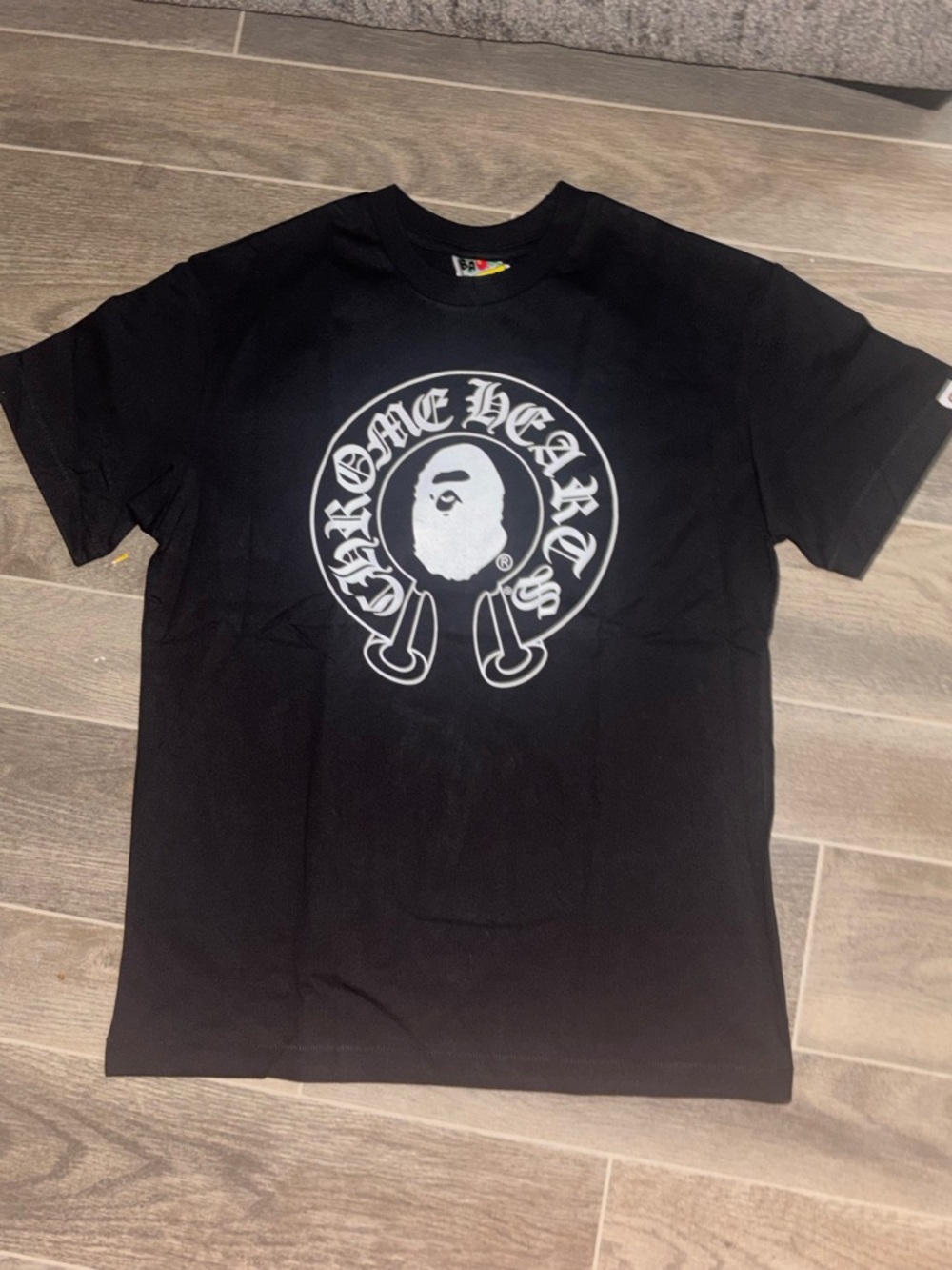 Chrome Hearts Black Tee x bape